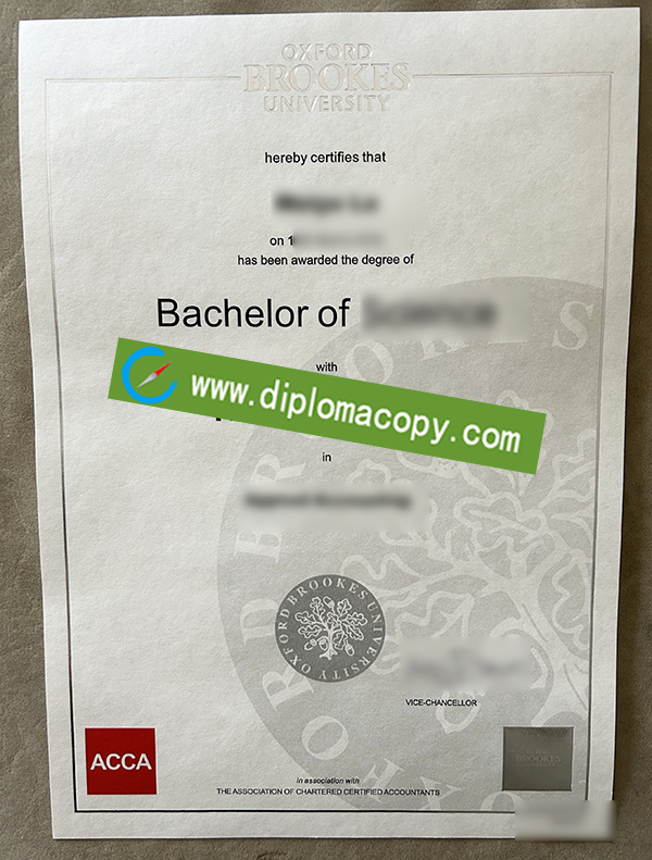 OBU fake degree, Oxford Brookes University certificate