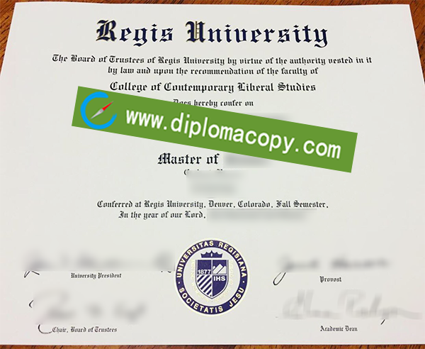 Regis University degree, fake Regis University diploma