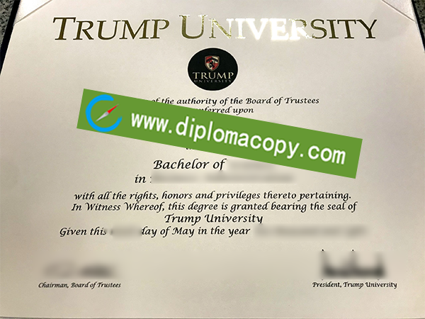 Trump University diploma, fake Trump University degree