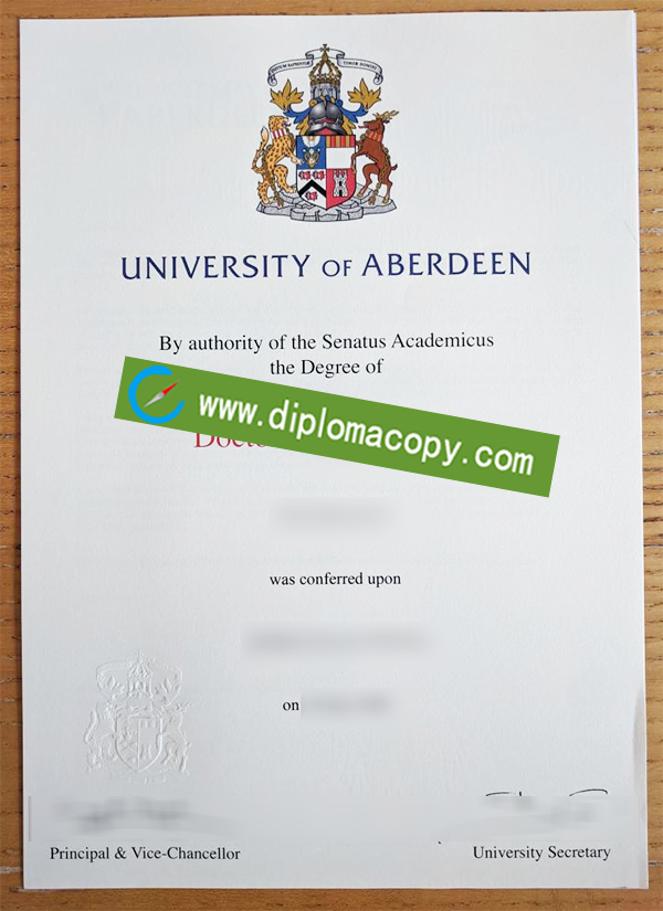University of Aberdeen degree, fake University of Aberdeen diploma
