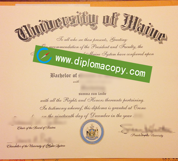 University of Maine degree, fake University of Maine diploma