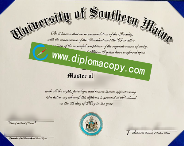 University of Southern Maine diploma, fake University of Southern Maine degree