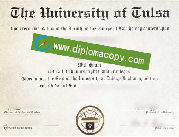 University of Tulsa degree, University of Tulsa fake diploma