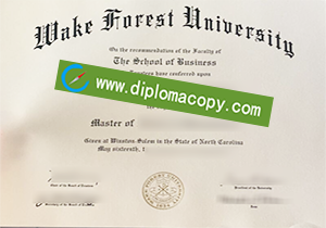buy fake Wake Forest University degree