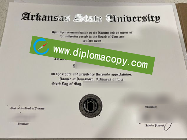 ASU fake degree, Arkansas State University diploma