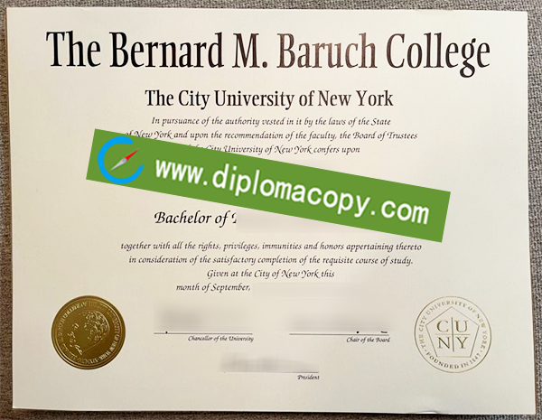 Baruch College degree, Baruch College fake diploma