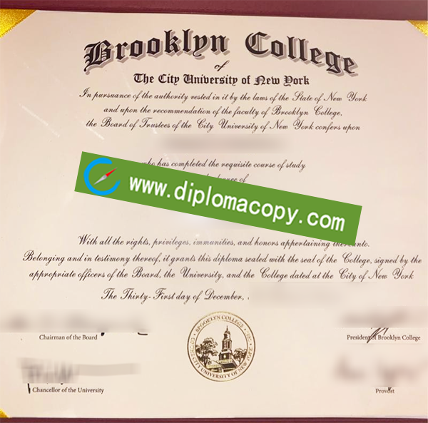 Brooklyn College degree, fake Brooklyn College diploma