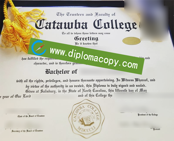 Catawba College degree, Catawba College diploma