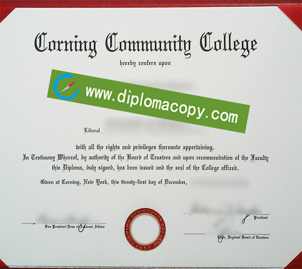SUNY Corning Community College fake degree, SUNY diploma 