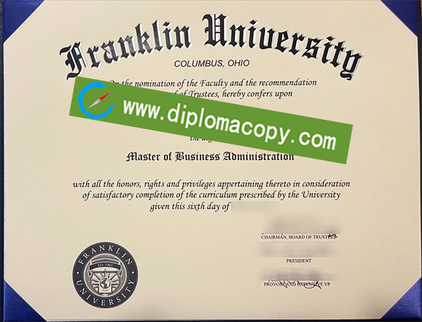 Franklin University diploma, Franklin University fake degree