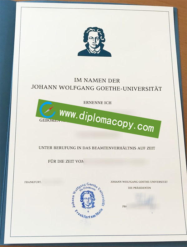 Goethe-Universität diploma, Goethe University Frankfurt degree 