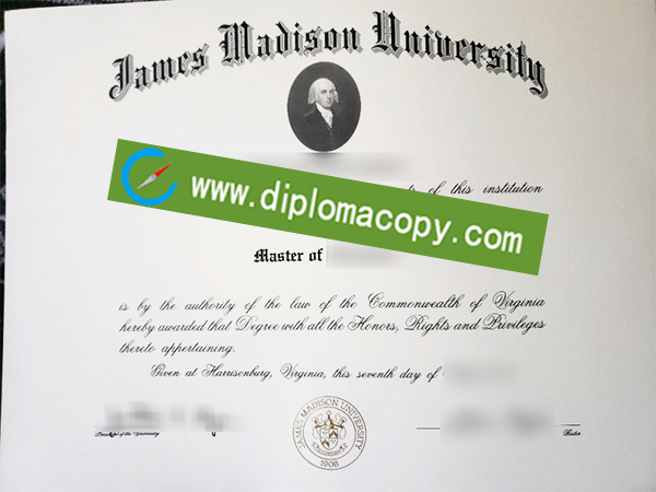 JMU degree, James Madison University diploma
