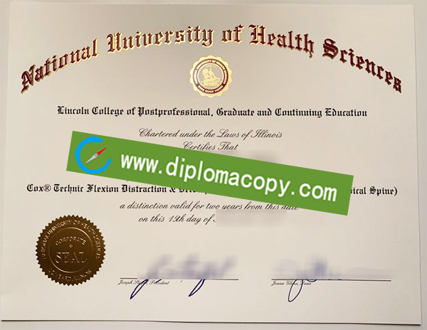 NUHS fake degre, National University of Health Sciences diploma