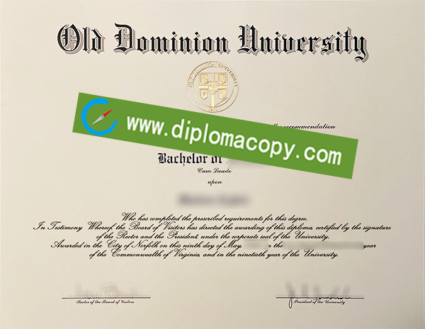 ODU diploma, fake Old Dominion University degree