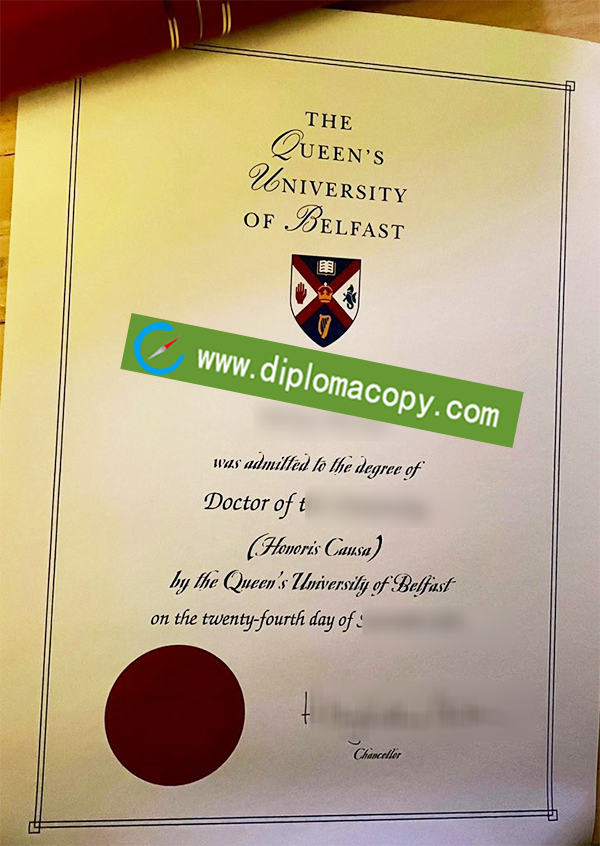 QUB fake diploma, Queen’s University Belfast degree