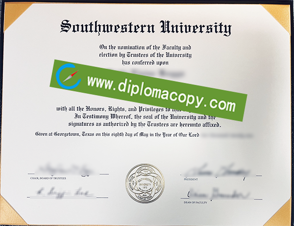 Southwestern University diploma, fake Southwestern University degree