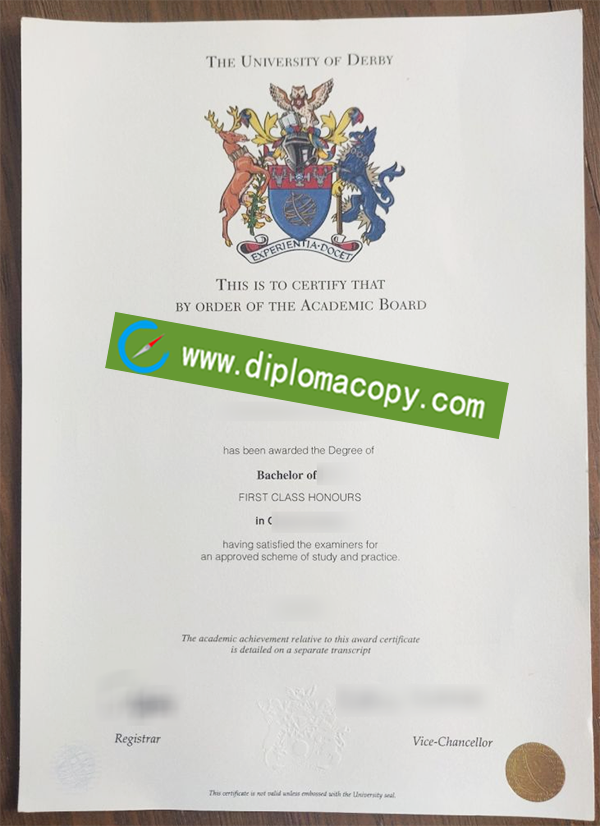 University of Derby degree, University of Derby diploma