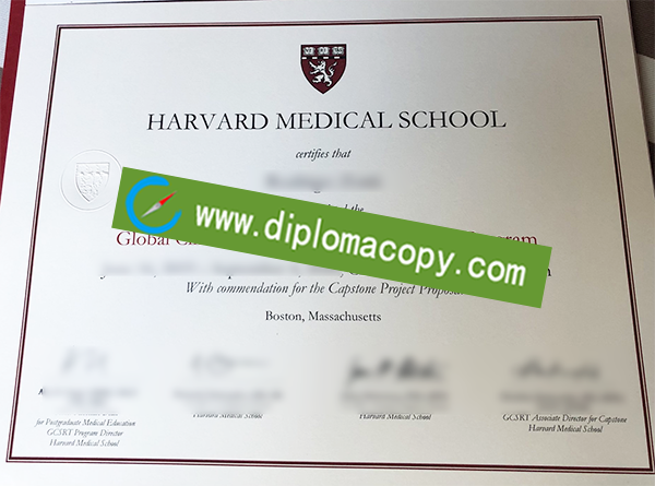 Harvard Medical School degree, Harvard Medical School diploma