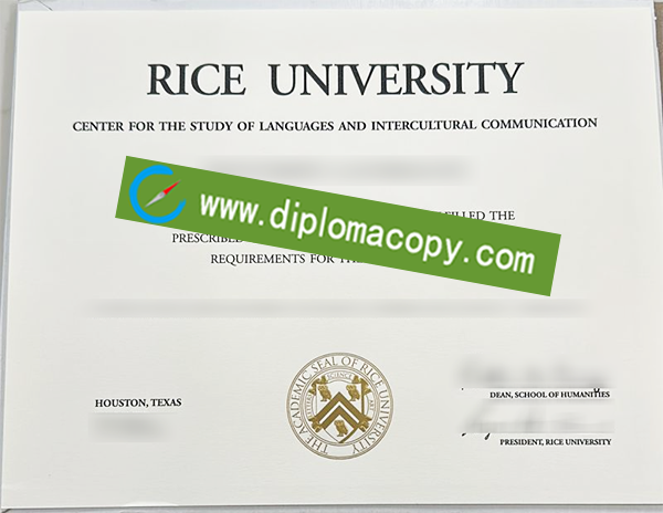 Rice University diploma, Rice University degree