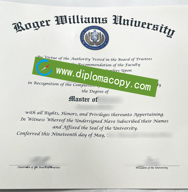 RWU degree, Roger Williams University diploma