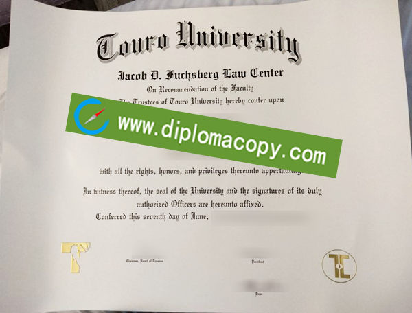 Touro University diploma, Touro University degree