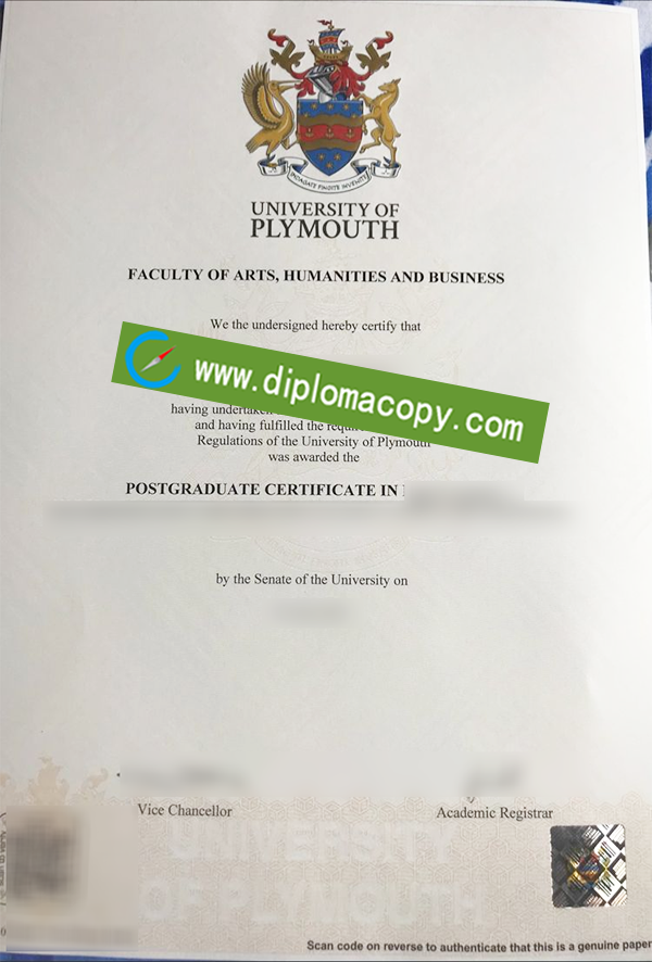 University of Plymouth diploma, University of Plymouth degree