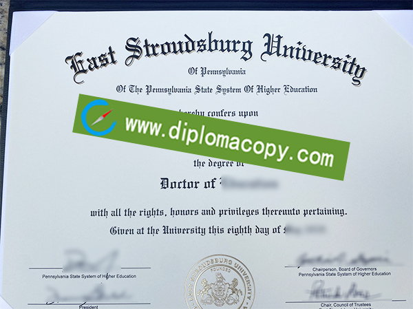 East Stroudsburg University degree, East Stroudsburg University diploma