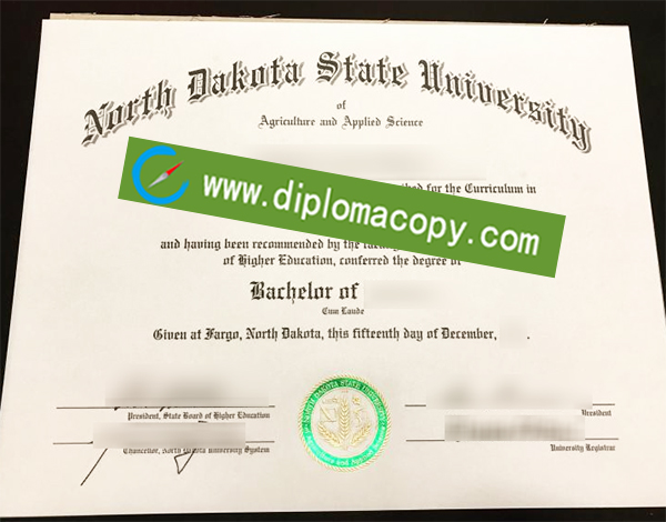 NDSU diploma, North Dakota State University degree