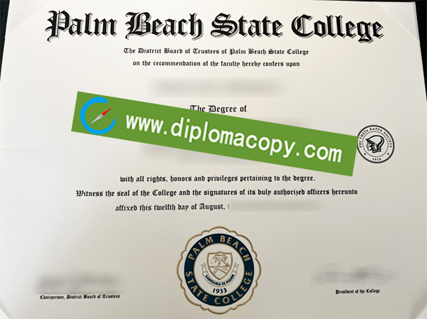 PBSC Diploma, Palm Beach State College degree