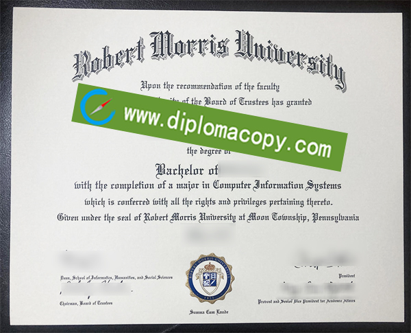 RMU degree, Robert Morris University diploma