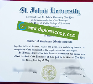 buy fake St. John's University diploma