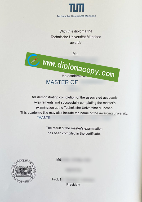 TUM degree, Technical University of Munich diploma