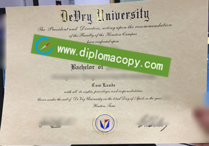 buy fake Devry University certificate