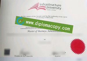 buy fake Infrastructure University Kuala Lumpur diploma