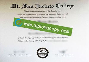 buy fake Mt. San Jacinto College degree
