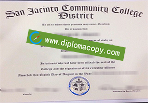 buy fake San Jacinto College diploma